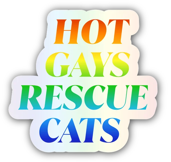 Hot Gays Rescue Cats sticker