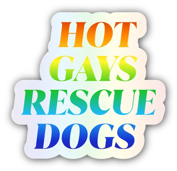 Hot Gays Rescue Dogs sticker