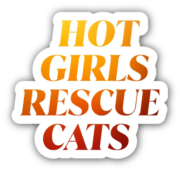 Hot Girls Rescue Cats sticker