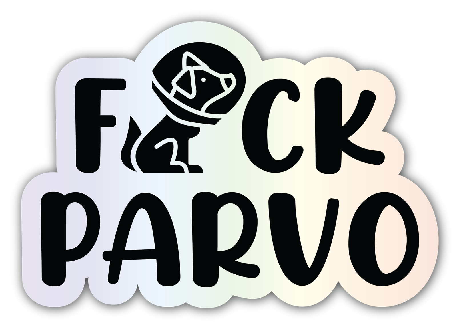 Parvo holographic sticker