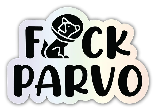 Parvo holographic sticker